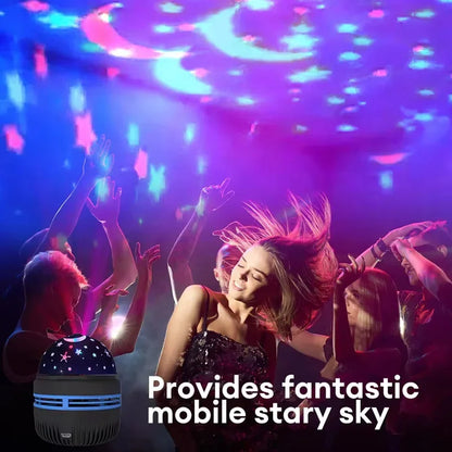LED Starry Sky Night Light Projector — USB Magic Ball Moon & Star Atmosphere Lamp for Home & Room Decor