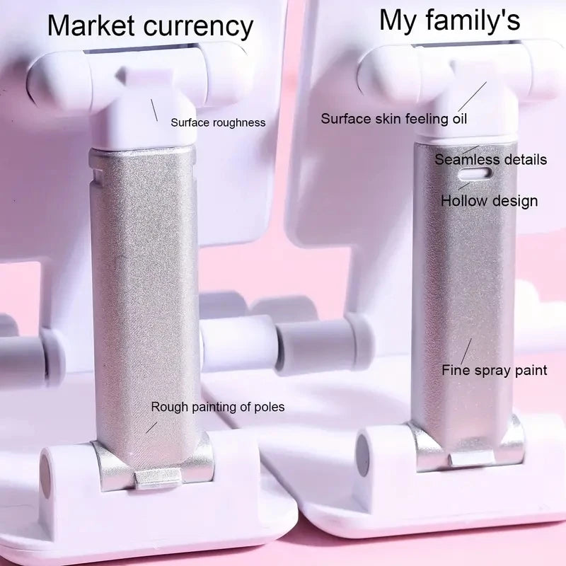 Adjustable Desktop Phone & Tablet Stand — Universal Desk Holder for iPhone, iPad & Xiaomi