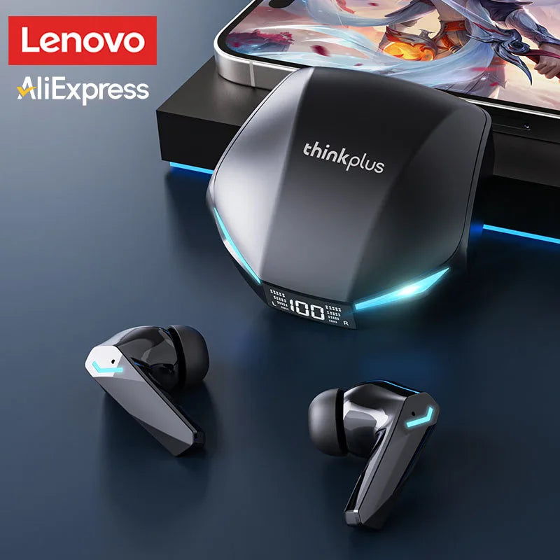 Lenovo XT53 Wireless Earbuds — Bluetooth 5.4, LED Display, Low Latency Gaming & Waterproof Design