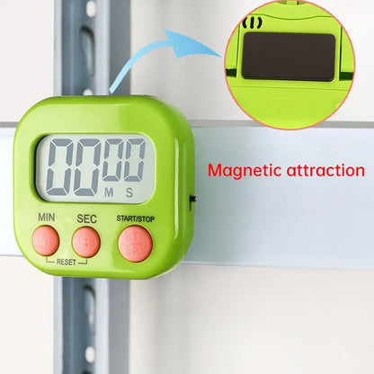 Magnetic LCD Digital Kitchen Timer — Countdown Cooking Timer & Alarm Clock for Home Kitchen