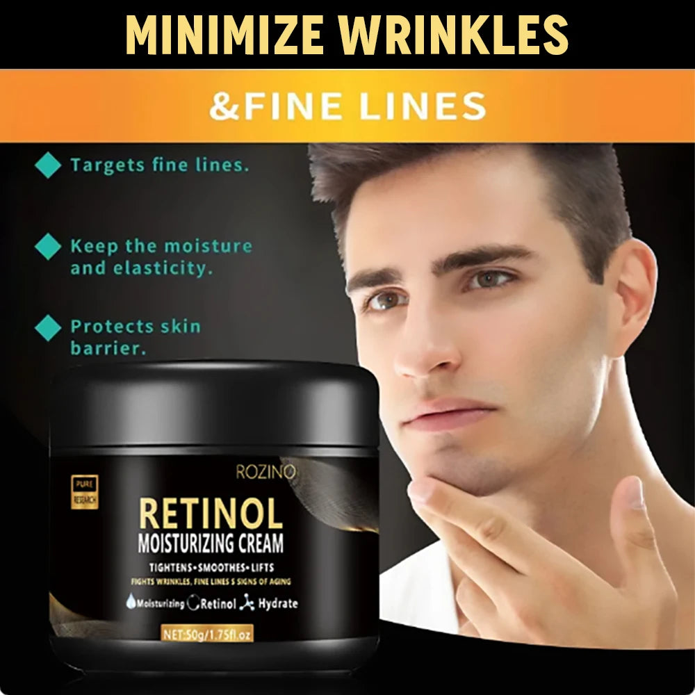 Men's Retinol Anti-Aging Face Moisturizer — Pore-Minimizing, Whitening & Smoothing Cream