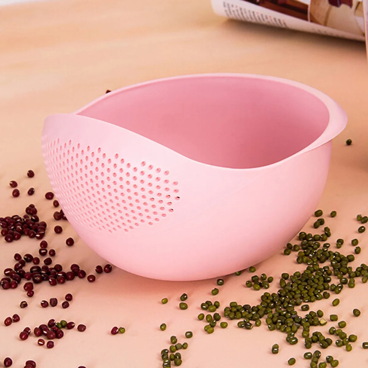 Double-Layer Colander & Drain Bowl with Handles – 1 or 3 Pack