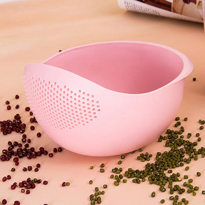 Double-Layer Colander & Drain Bowl with Handles – 1 or 3 Pack
