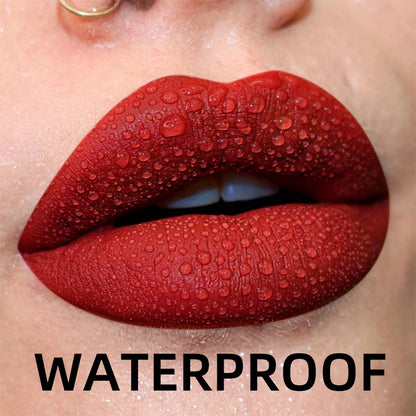 19-Color Matte Velvet Liquid Lipstick — Waterproof Long-Lasting Lip Glaze in Nude, Red & Black Shades