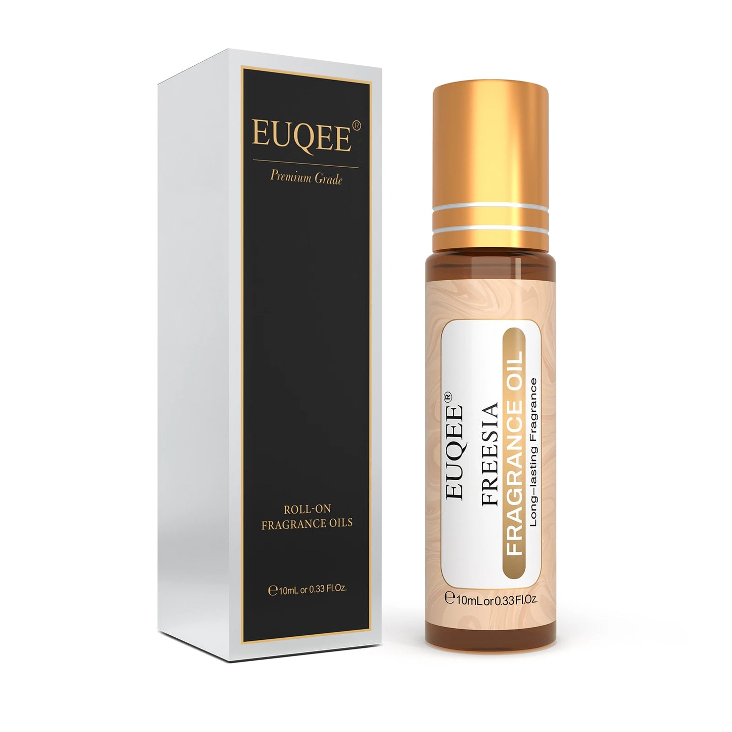 EUQEE 10ml Roll-On Fragrance Oil — Long Lasting Scent in La Vie Est Belle, CHANCE, J'adore, Cotton, Strawberry & Mango