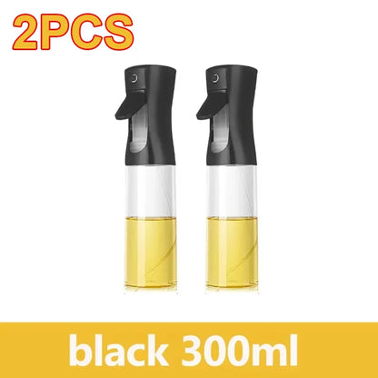 Kitchen Oil Spray Bottle — 200/300/500ml Mist Sprayer & Oil Brush for Cooking, BBQ & Baking