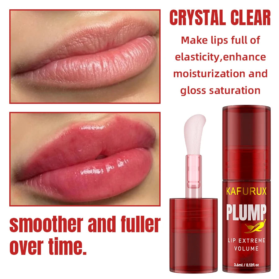 Chili Pepper Lip Plumper Oil — Instant Volumising Lip Gloss Serum & Long-Lasting Moisturizing Essence for Women