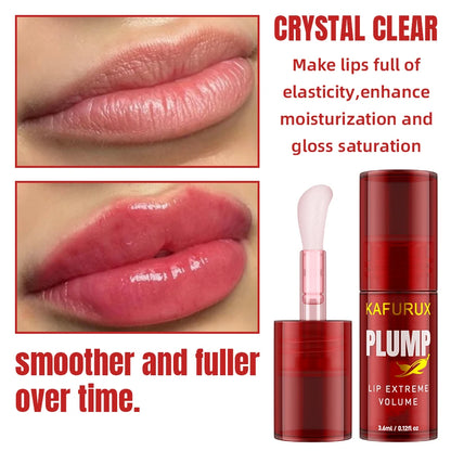 Chili Pepper Lip Plumper Oil — Instant Volumising Lip Gloss Serum & Long-Lasting Moisturizing Essence for Women