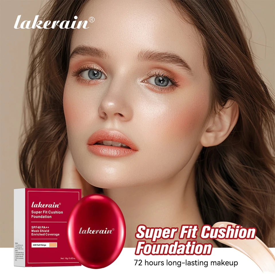 Sunscreen Cushion Foundation — Full Coverage Waterproof Long-Lasting Concealer & SPF Makeup