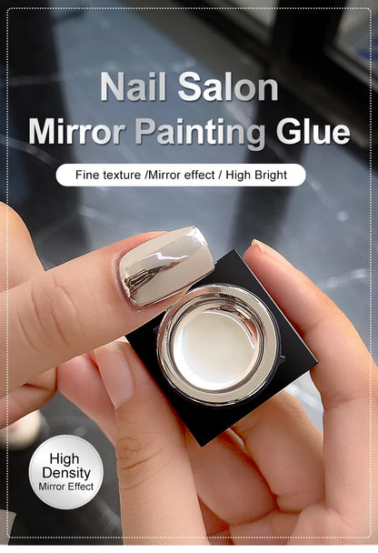 Silver Mirror Nail Liner Gel Polish — Metallic, Semi-Permanent, 5ml