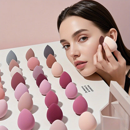 Hydrophilic Egg Makeup Sponge Set — Latex-Free Blenders for Foundation, Powder, Contour & Highlight (7/18 Pcs)