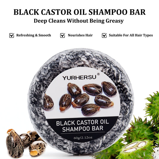 Black Castor 2-in-1 Shampoo & Conditioner Bar — 60g Nourishing Hair Care for All Hair Types