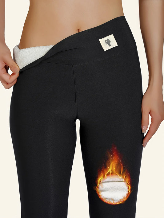 Women's Winter Thicken Warm Fleece Leggings — High Waist Lamb Cashmere Velvet Slim Tights & Joggers