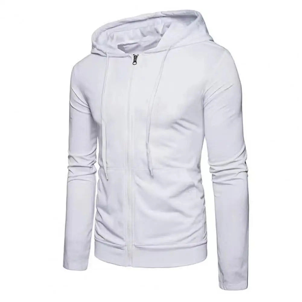 Men's Slim Fit Zip-Up Hoodie — Long Sleeve Autumn Sweatshirt Jacket