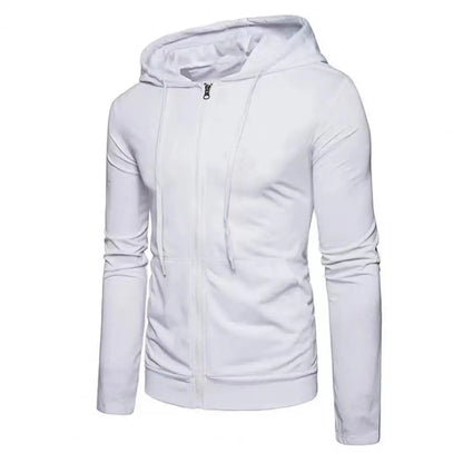 Men's Slim Fit Zip-Up Hoodie — Long Sleeve Autumn Sweatshirt Jacket
