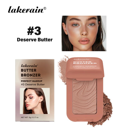 Lakerain Butter Bronzer Cream — Waterproof Shimmer Blush & Silky Monochrome Korean Face Cosmetic for Women