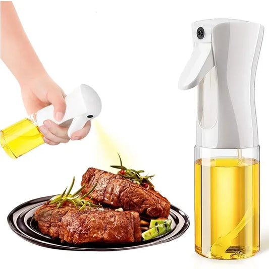 Kitchen Oil Spray Bottle — 200/300/500ml Mist Sprayer & Oil Brush for Cooking, BBQ & Baking