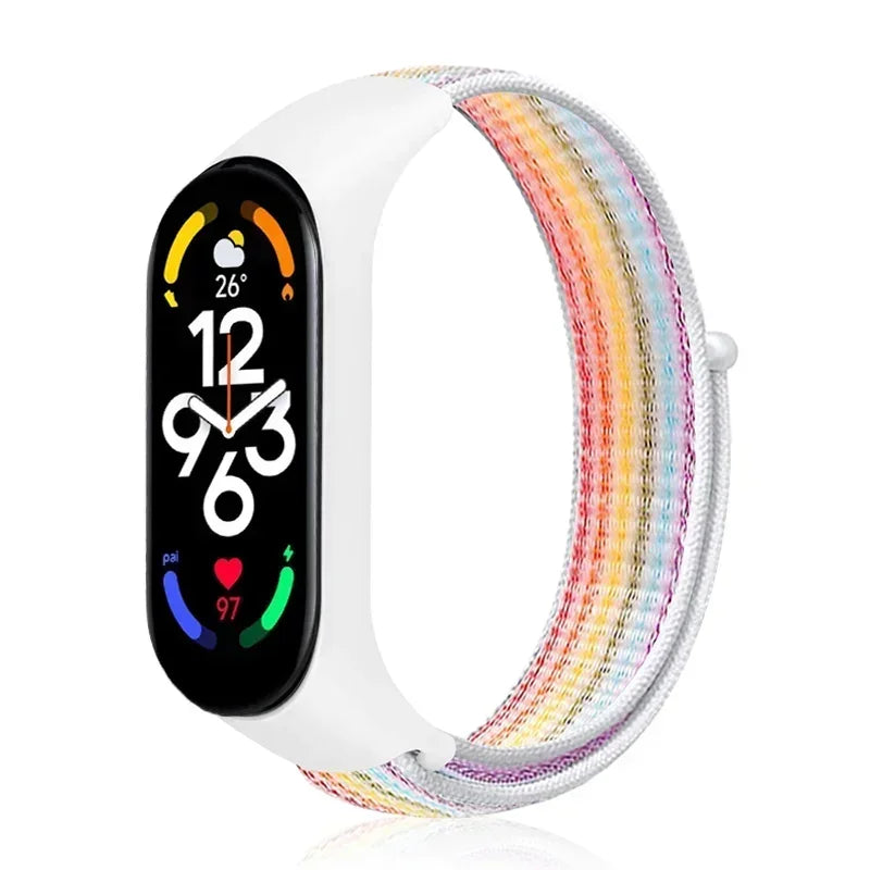 Nylon Sport Strap for Xiaomi Mi Band 3 4 5 6 7 — Soft Adjustable Replacement Wristband
