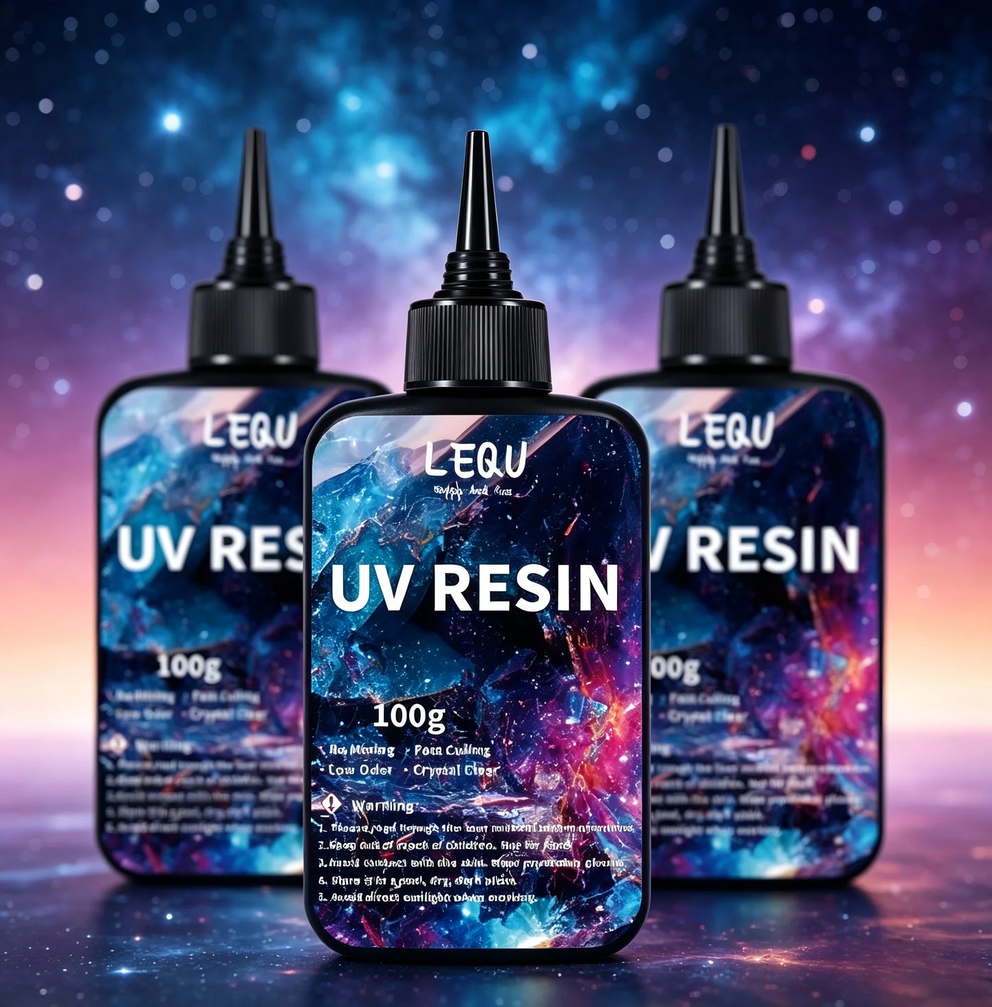 Crystal Clear DIY UV Resin — Hard UV-Curable Epoxy Resin for Crafts & Jewelry Making (100g / 300g / 500g)