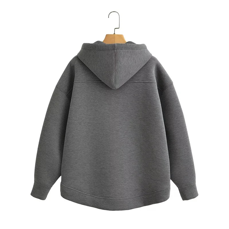 KEYANKETIAN Oversized Zip-Up Hoodie — Unisex High Street Sweatshirt