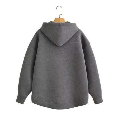 KEYANKETIAN Oversized Zip-Up Hoodie — Unisex High Street Sweatshirt
