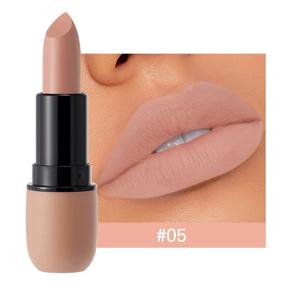 Velvet Matte Lipstick – Six Numbered Shades