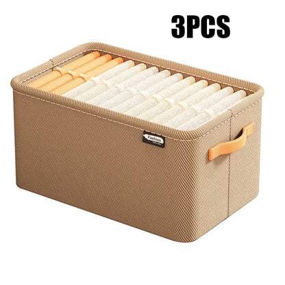 Foldable Clothes Organizer Storage Box — Large Capacity Wardrobe Drawer for Pants, Sweaters & Underwear