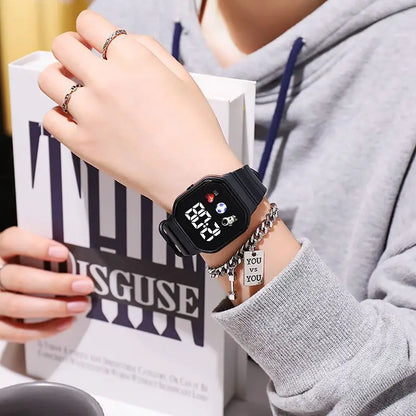 Kids Sport LED Digital Watch — Waterproof Silicone Wristwatch for Boys & Girls