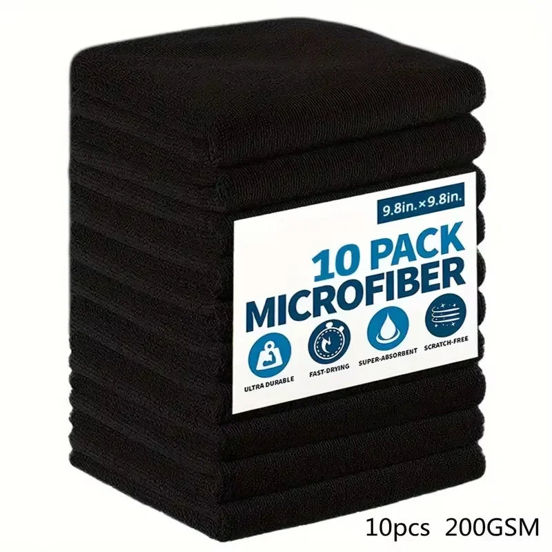 Microfiber Kitchen Cleaning Cloths — Ultra-Fine Fiber Absorbent & Stain-Removing Towels (5, 10 or 20 Pack)