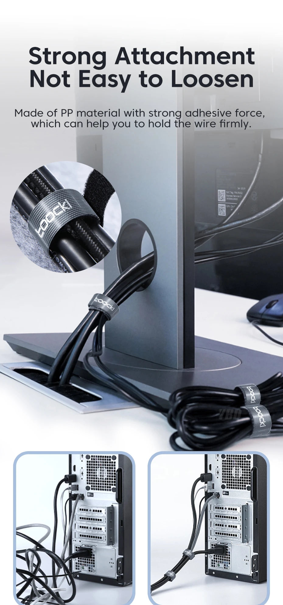 Toocki Cable Organizer & Wire Winder — USB Cable Management Protector for iPhone, Samsung & Earphones