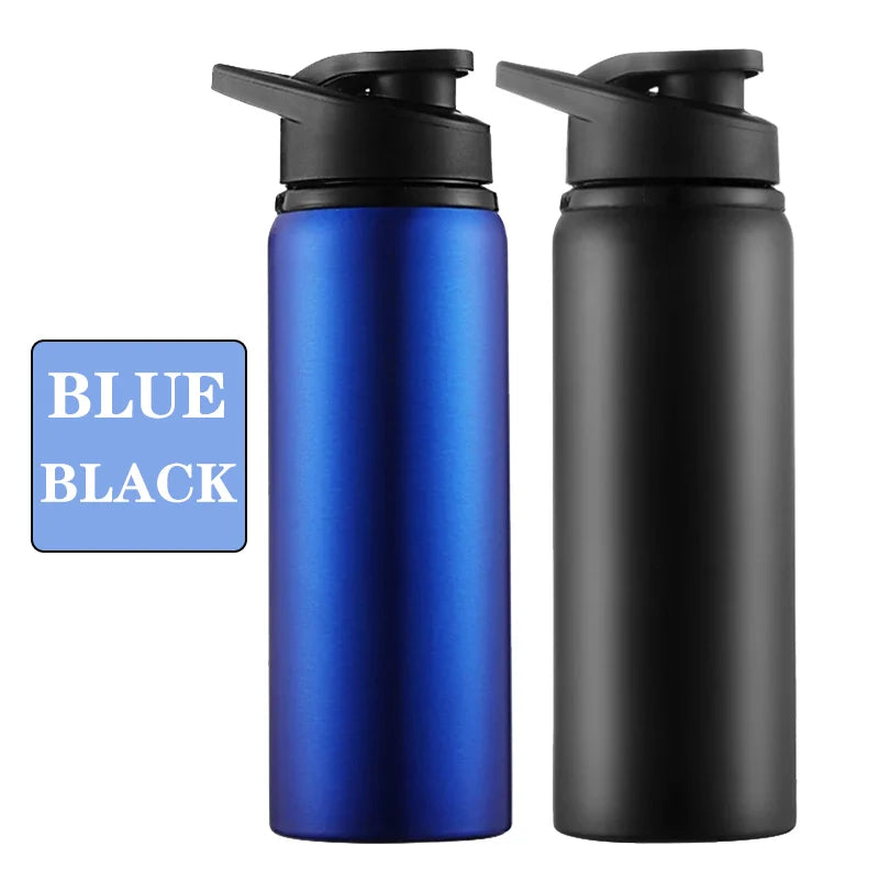Metal Portable Aluminum Water Bottle — Leakproof Reusable Sports Bottle for Cycling, Hiking & Travel (600ml)