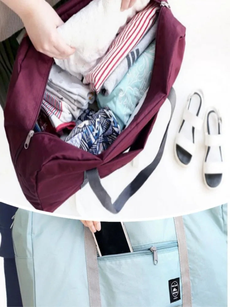 25 L Foldable Travel Duffel Bag with Trolley Sleeve