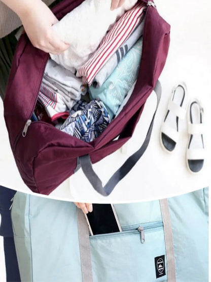 25 L Foldable Travel Duffel Bag with Trolley Sleeve