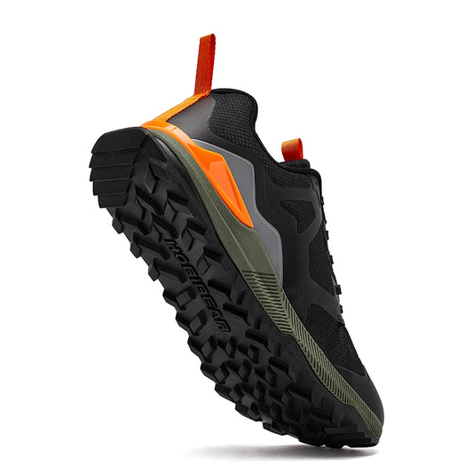 HOBIBEAR Unisex Hiking Sneakers — Lace-Up Outdoor Walking Shoes with Artificial Leather Upper