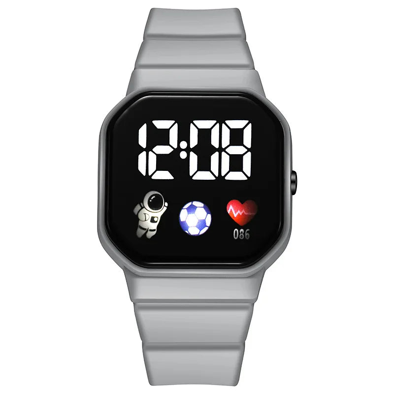Kids Sport LED Digital Watch — Waterproof Silicone Wristwatch for Boys & Girls