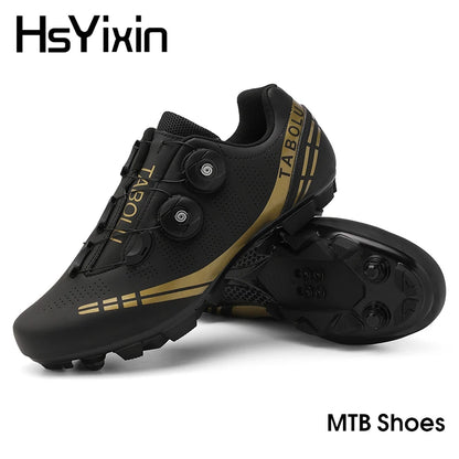 MTB Cycling Shoes with Self-Locking Cleats — Men's & Women's Road Bike Racing Bicycle Footwear