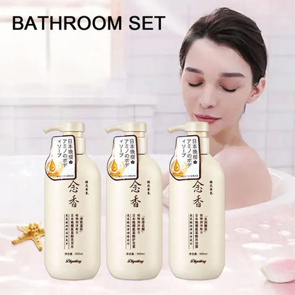 Amino Acid Japanese Evening Shampoo & Conditioner — 300ml Fragrant Hair Care for Soft, Healthy Hair