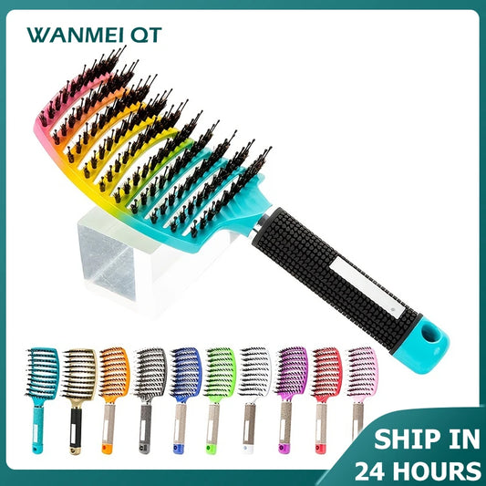 Magic Scalp Massage Detangling Hair Brush — Professional Wet Curly Hair Detangler for Women