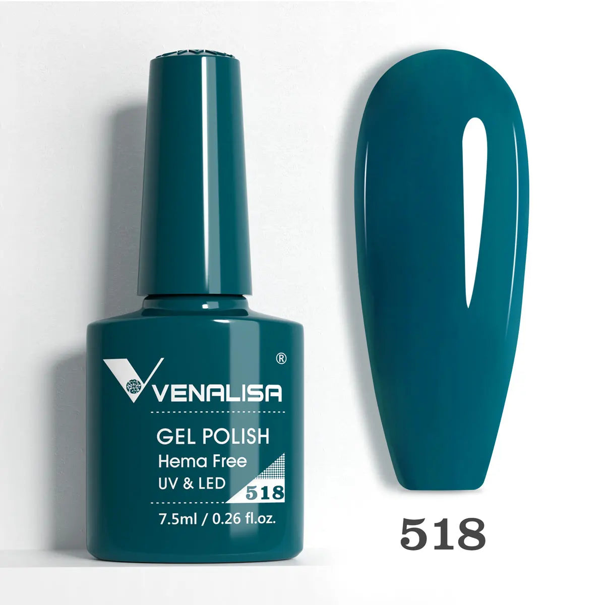 Venalisa HEMA-Free Glitter Gel Nail Polish — Full Coverage UV LED Soak-Off, Jelly Pink & Nude