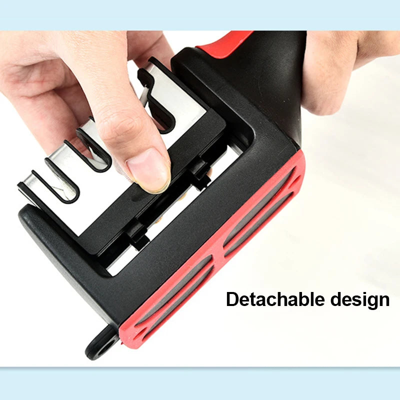 4-Segment Multi-Function Knife Sharpener — Handheld 3-Stage Kitchen Blade Sharpening Tool