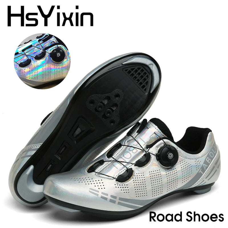 MTB Cycling Shoes with Self-Locking Cleats — Men's & Women's Road Bike Racing Bicycle Footwear