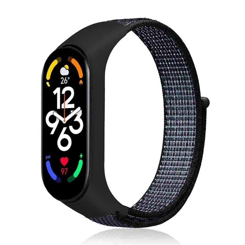 Nylon Sport Strap for Xiaomi Mi Band 3 4 5 6 7 — Soft Adjustable Replacement Wristband