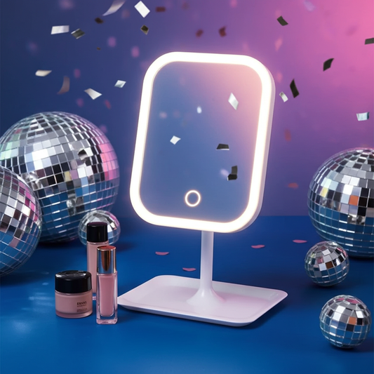 3-Color Dimmable LED Lighted Makeup Vanity Mirror — Portable Desktop Cosmetic Mirror for Dorm, Home & Travel