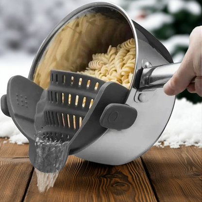 Adjustable Clip-On Pot Strainer — Universal Pasta & Vegetable Strainer for Pots, Pans & Bowls