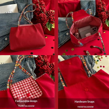 Casual Versatile Tote Bag — Large Capacity Commuting Shoulder & Underarm Bag for Women