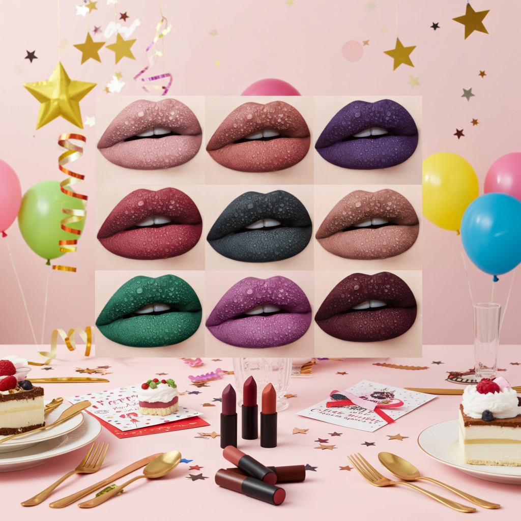 19-Color Matte Velvet Liquid Lipstick — Waterproof Long-Lasting Lip Glaze in Nude, Red & Black Shades