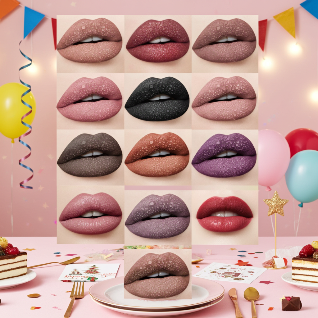 19-Color Matte Velvet Liquid Lipstick — Waterproof Long-Lasting Lip Glaze in Nude, Red & Black Shades