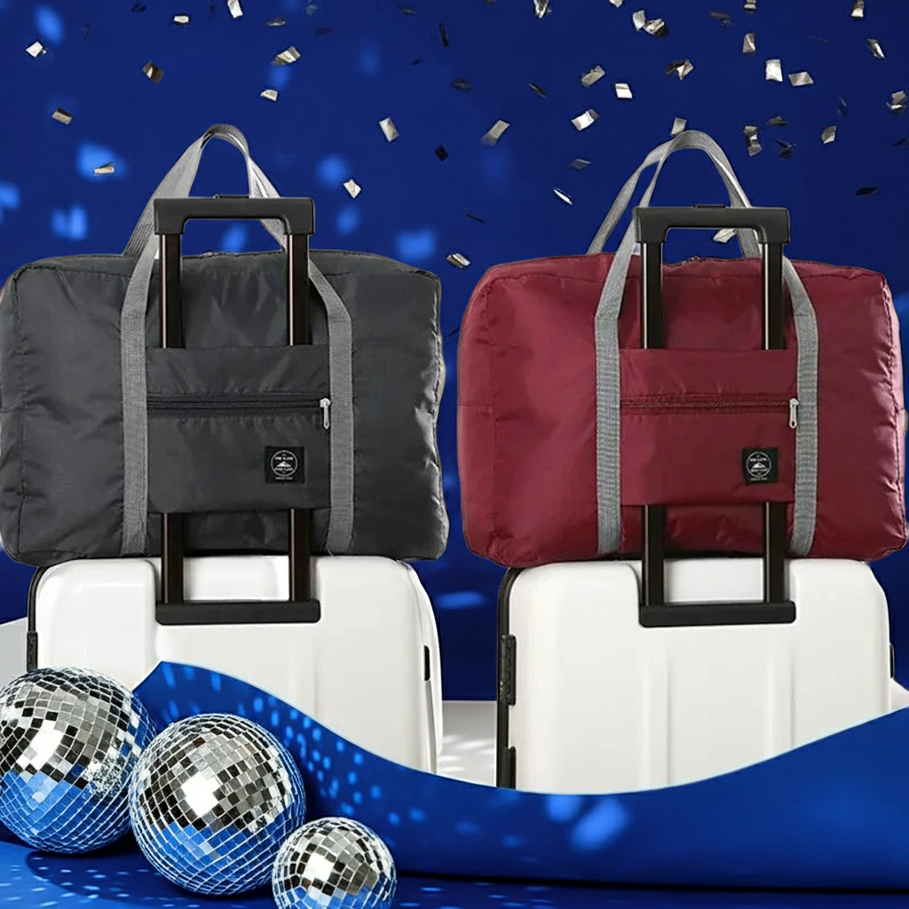 2-Pack Foldable Travel Duffel Bag — Carry-On Weekender, Gym & Hospital Tote Bag for Women & Men